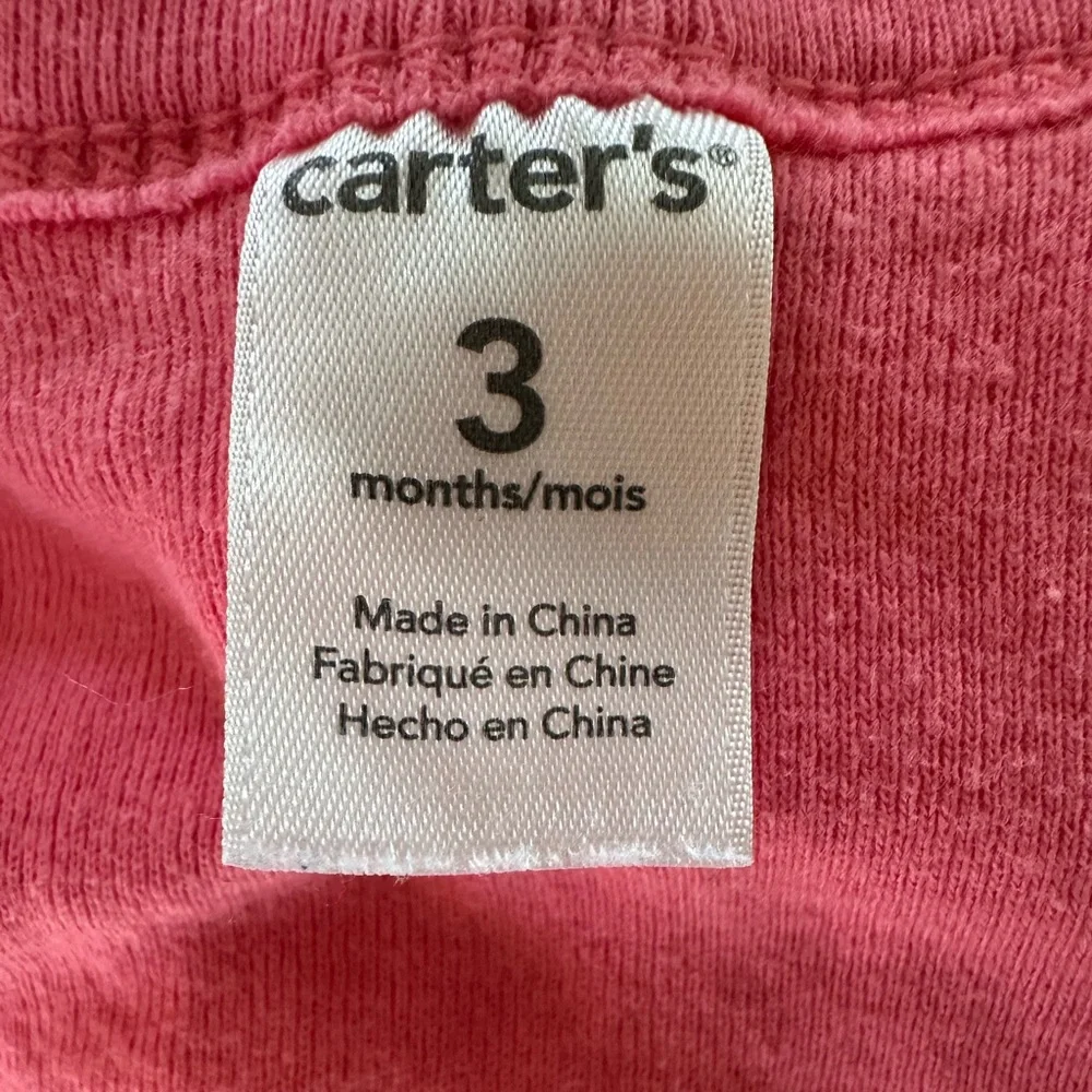💓 CARTER’S matching set girls size 3 months cardigan shirt pants baby girl